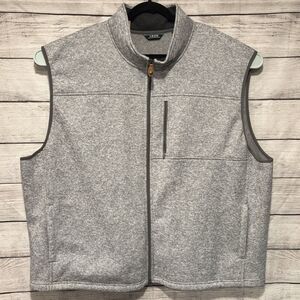 IZOD Men Premium Essential Sweater Fleece Vest Light Gray Heather Sz 4XL Outdoor